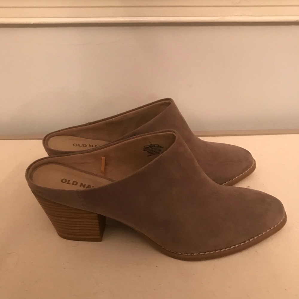 Old Navy Faux-Suede Mule Booties - Size 7